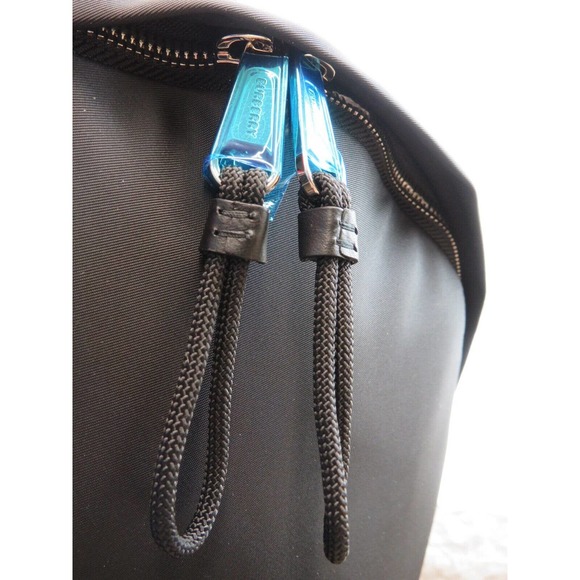 $1250 BURBERRY ABBEYDALE BLACK NYLON WHITE B LOGO LEATHER TRIM RUCKSACK BACKPACK - Picture 12 of 16